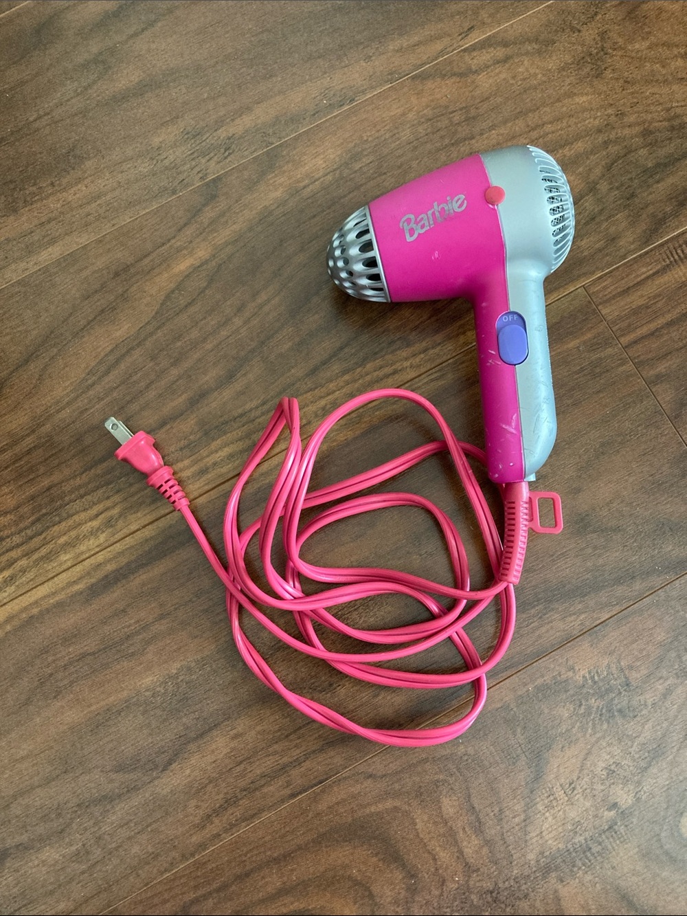 Barbie Pink and Silver Toy Hair Dryer